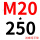 M20*250 (+螺母平垫)