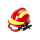 红色F2强险救援头盔带灯架