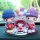 【三口之家】爸妈(女儿花花)圆帽+马卡龙气球+茶花