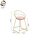 【圆形椅】粉色绒布坐垫
