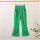 绿色 飘带喇叭裤