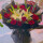 10朵红玫瑰+百合花束