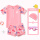 粉色枫叶三·件套泳衣+泳帽+泳