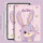 三折气囊笔槽款-紫色可爱兔下单收藏赠送钢化膜+贴纸