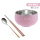 一碗一筷一勺粉色/碗12cm