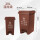 20L分类可拼接桶咖啡色(湿垃圾) 送一卷垃圾袋
