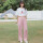 菠萝_粉色长裤