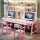 粉白色书桌+扶手椅*1