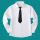 白色(无袋)长袖+黑领带