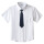 白色短袖(口袋款)黑领带