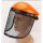橙顶钢丝网面罩半盔 一套