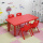 红色一桌四椅