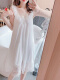 MBN_8805#吊带裙 网纱蝶结-白色