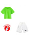 A186绿色短袖+B57白色短裤+彩虹