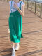 绿色吊带裙