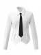 白衬衫+黑色领带