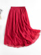 鲜红色(裙长80厘米)