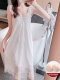MBN_8806#吊带裙 网纱蝶结-白色
