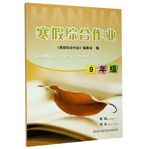 寒假综合作业（九年级）封面