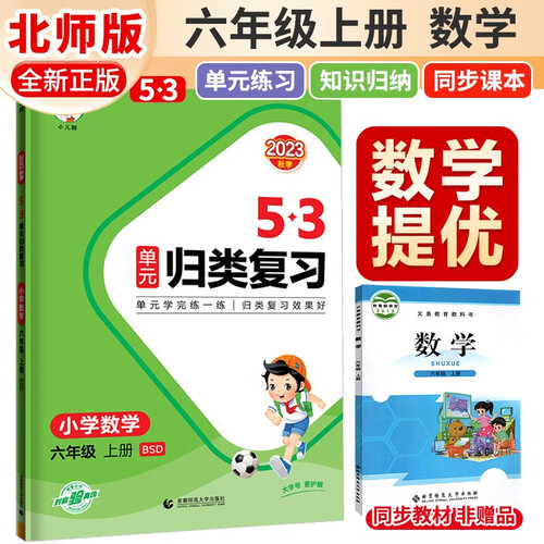 [北师] 53 单元归类复习六年级数学上册 北师版 五三单元归类复习 小学同步训练单元归类复习专项训练大院达标测试过关检测必刷题天天练 53天天练 五三天天练封面