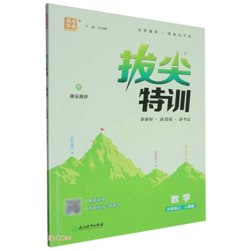 2025秋初中拔尖特训 初中数学 九年级上册 人教版 通成学典封面