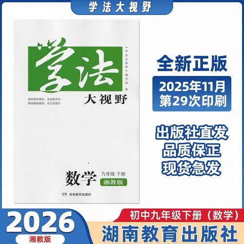 学法大视野·数学九年级下册（湘教版）封面