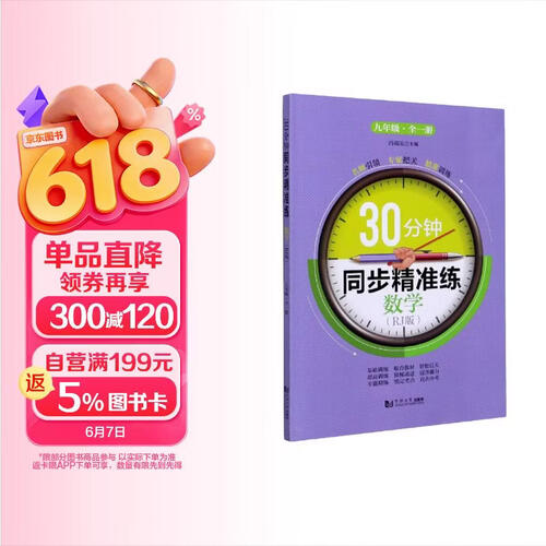 30分钟同步精准练：数学（九年级全1册 RJ版）封面