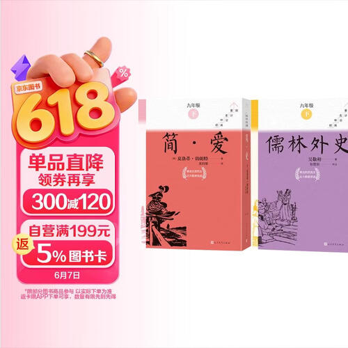 九年级下册必读儒林外史简·爱套装共18册简爱初中名著高分计划一周一册备考无忧人民文学出版社封面