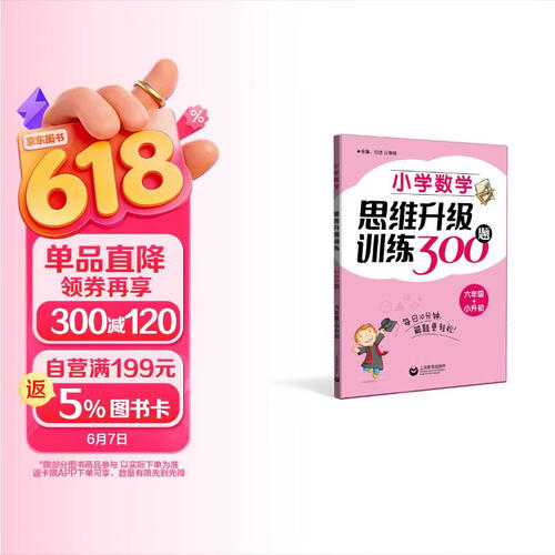 小学数学思维升级训练300题（六年级+小升初）封面