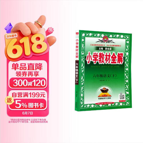 2026春小学教材全解 六年级语文下册 人教版 薛金星教材解读解析寒假预习同步课本讲解扫码课堂教师教科书配套参考书辅导资料封面