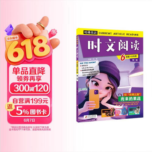 哈佛英语 英语时文阅读六年级+小升初 第一辑 小学英语课外阅读理解 英语美文阅读 晨读晚诵 热点话题 英语阅读天天练封面