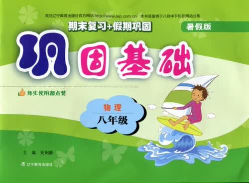 巩固基础：物理（八年级 暑假版 2015年秋）封面