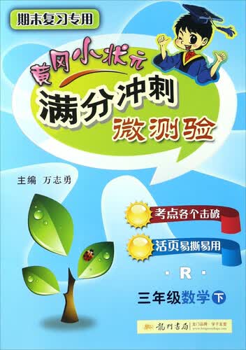 黄冈小状元满分冲刺微测验：数学（三年级下 R 期末复习专用）封面