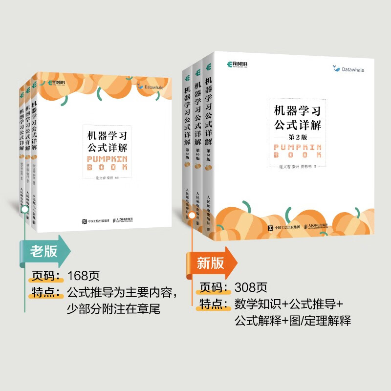 机器学习公式详解第2版 周志华西瓜书《机器学习》伴侣书南瓜书新版上市！了解人工智能ChatGpt底层数学逻辑！ deepseek机器学习（异步图书出品）详情图