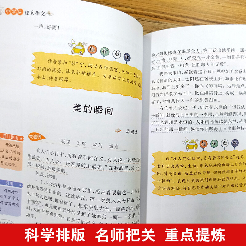 中学生优秀作文/集思维导图形象记忆图趣味漫画为一体的新概念作文辅导书