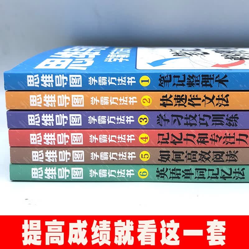 思维导图：学霸方法书（全6册）简单、易学、高效的学习法 学习技巧训练 记忆力和专注力训练高效阅读详情图