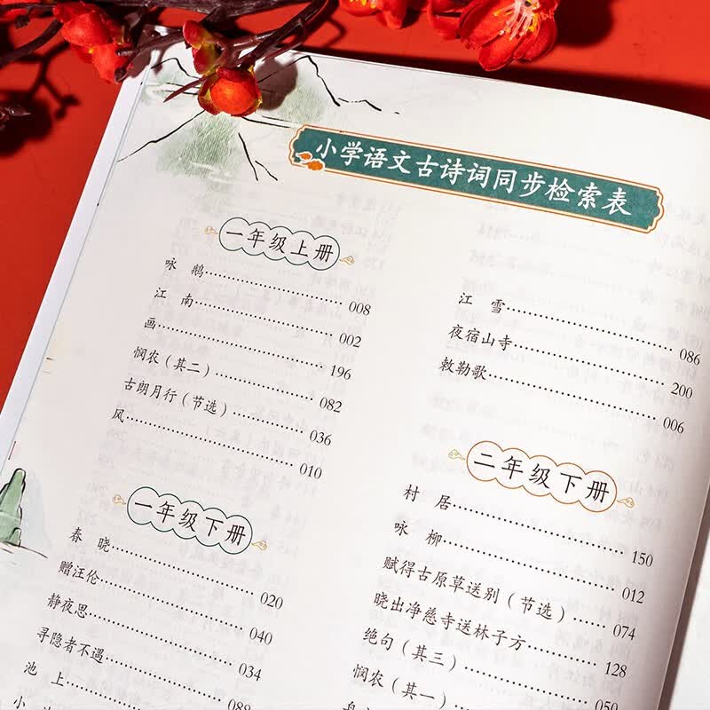 小学生必背古诗词75+80首 彩图大开本思维导图笔记批注有声伴读美图注音 小学通用古诗文背诵古诗大全详情图