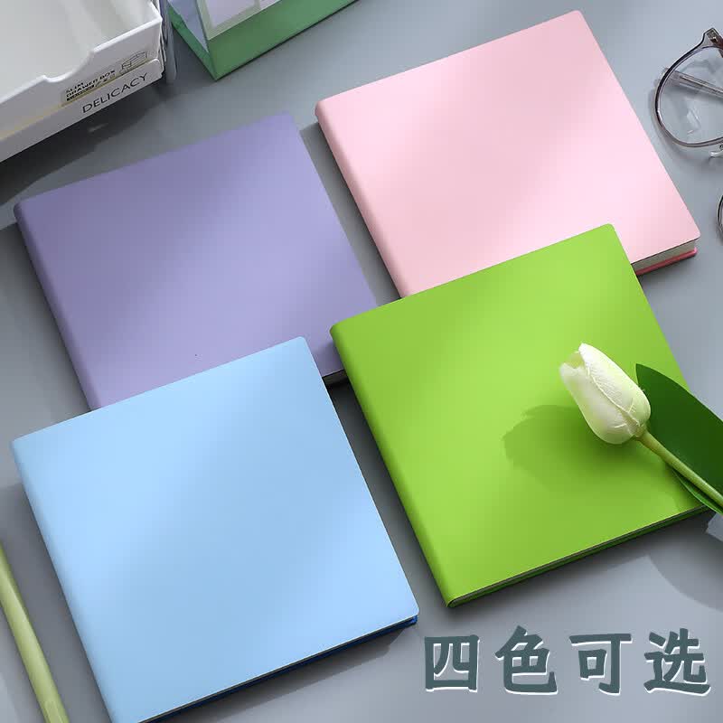 佐澜哲 方形网格笔记本本子思维导图记事本手账口袋本高颜值大学生考研读书摘抄本日记本 浅蓝详情图