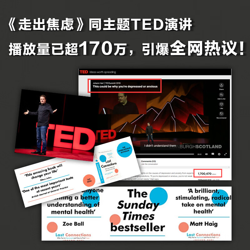 走出焦虑（这一次，帮你彻底走出焦虑！TED千万演讲家约翰·哈里颠覆力作）详情图