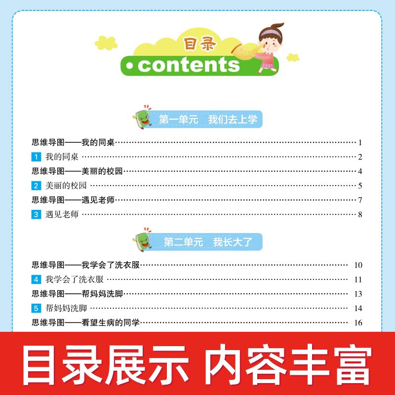 一年级上册看图说话写话+思维导图 语文作文写话素材积累训练 全彩注音版