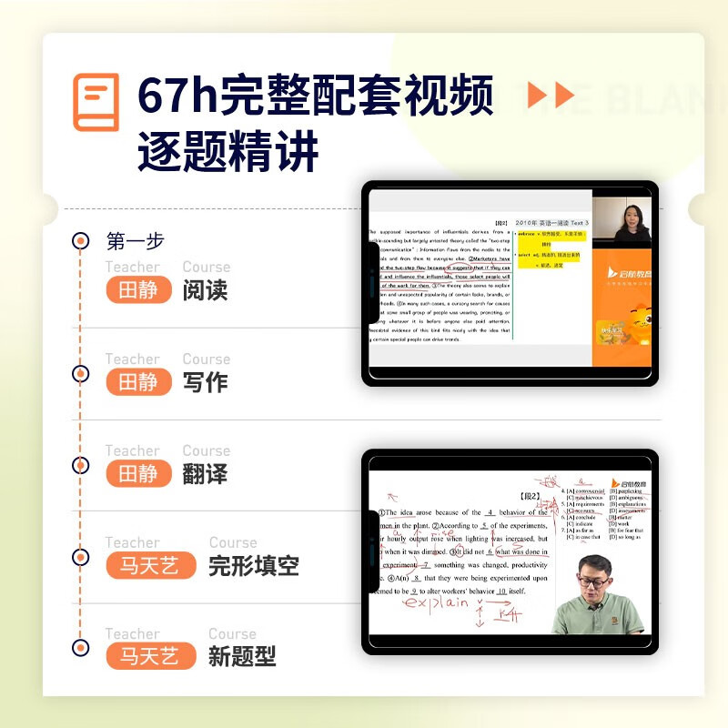 2025田静讲真题考研英语一 历年真题5步研读全攻略（中册）（2010-2017）搭句句真研 启航教育书课包详情图