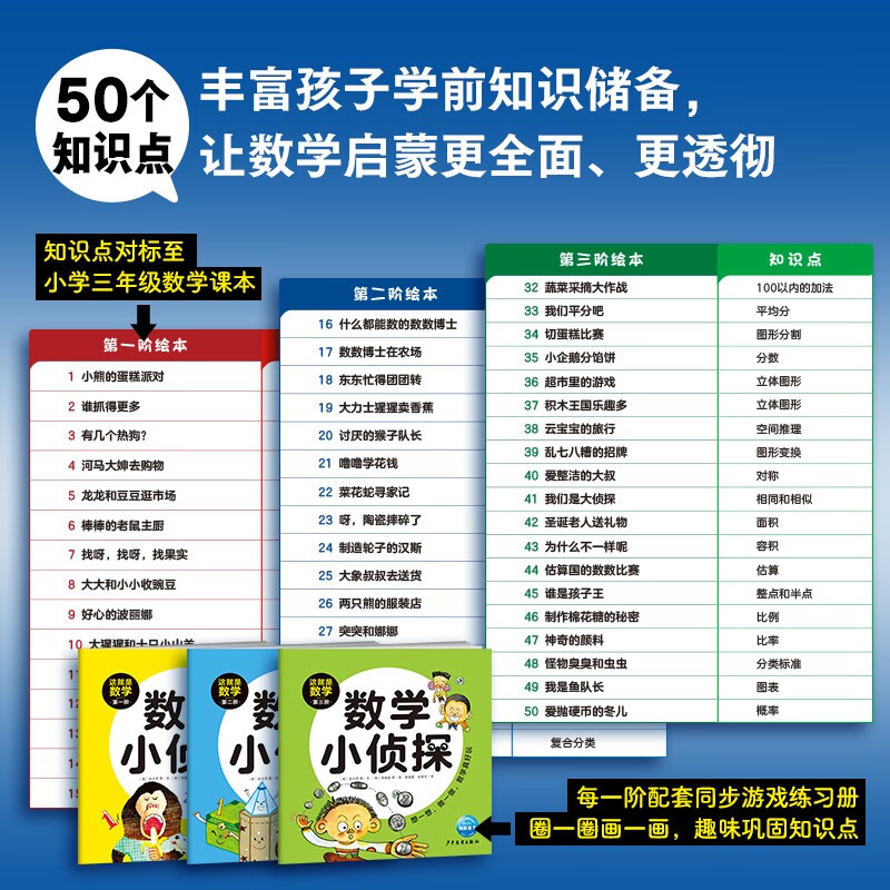 这就是数学套装全53册 儿童绘本3-6岁睡前故事书图书幼小衔接数学绘本趣味数学早教小学数学启蒙神奇的数学寒课外阅读书籍详情图