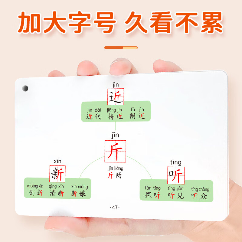 学未来小学生语文认识汉字偏旁部首结构思维导图快速记汉字识字卡片 【汉字】思维导图详解本+手卡详情图
