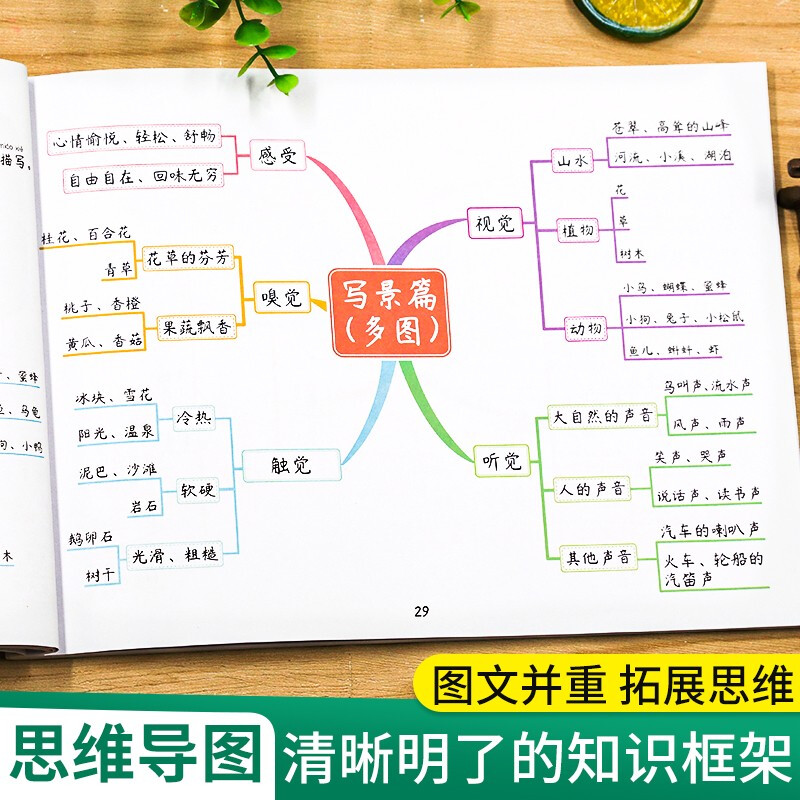 斗半匠 看图写话思维导图 一二年级上册 下册通用 写作技巧入门优秀范文大全全彩注音版（全一册)