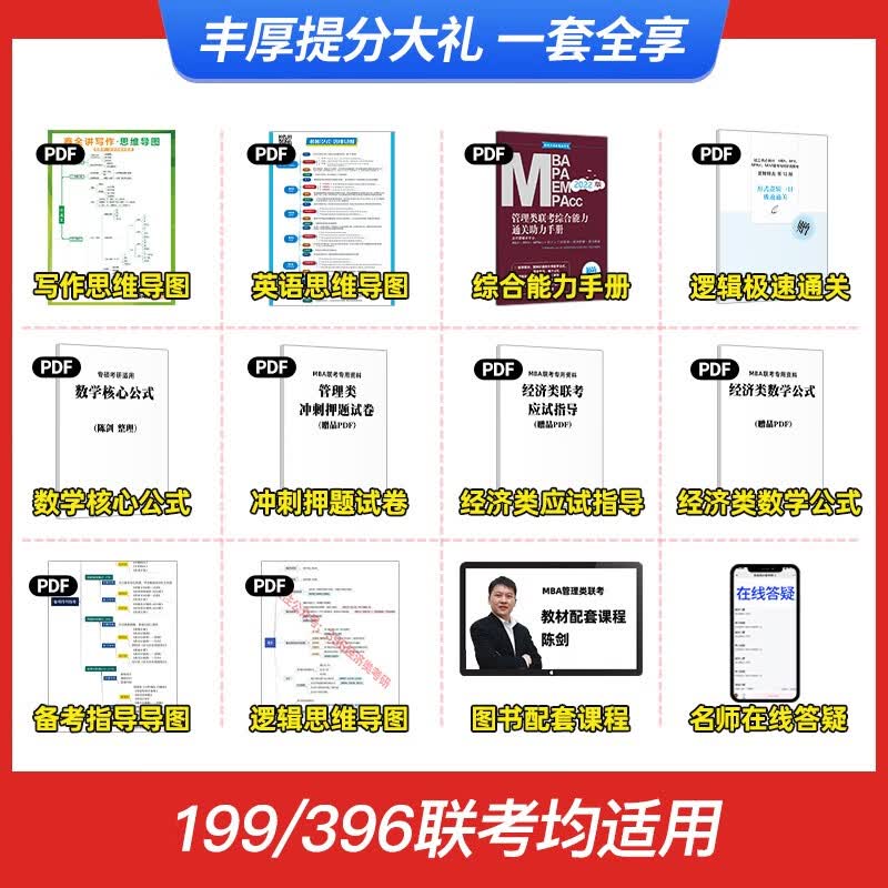 mba联考教材2026 199管理类联考综合能力 陈剑数学高分指南+数学分册全套3本mpa/mem/mpacc2025考研英语二管综历年真题2025可搭1000题讲真题详情图