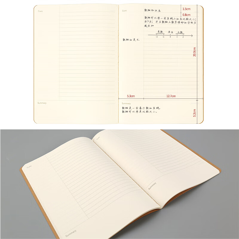 道林（DAOLEN）5R康奈尔笔记本 本子 文具思维导图复习学生考研抄写错题本记事本 康奈尔横线-46张-软抄本 B5-单本#详情图
