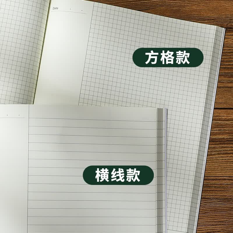 嘉然恒 A4康奈尔笔记本本子学习5R高效记忆思维导图大学生网格横线复习考研考公备考记事本-方格款-酒红详情图