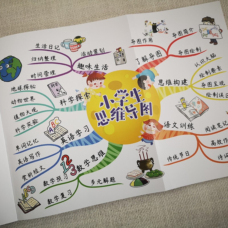 小学生思维导图：受益一生的全脑思维训练 课外阅读暑期阅读学生阅读