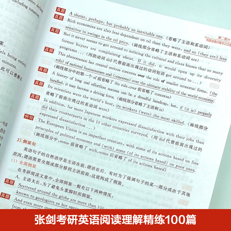 2023张剑考研英语阅读理解精练100篇(苹果英语考研红皮书)详情图
