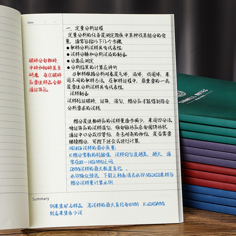 嘉然恒 A4康奈尔本大号笔记本本子5R高效记忆思维导图学习本复习考研用本随堂笔记本-横线款-墨绿详情图